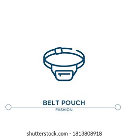 belt pouch outline vector icon. simple element illustration. belt pouch outline icon from editable fashion concept. can be used for web and mobile
