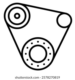Belt Replacement icon line vector illustration