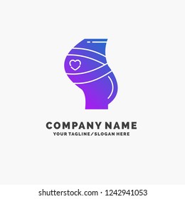 Belt, Safety, Pregnancy, Pregnant, women Purple Business Logo Template. Place for Tagline.
