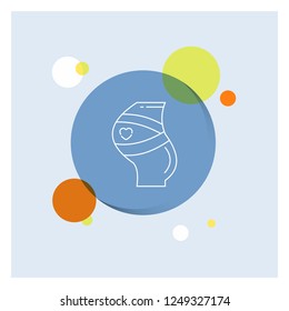 Belt, Safety, Pregnancy, Pregnant, women White Line Icon colorful Circle Background