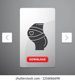 Belt, Safety, Pregnancy, Pregnant, women Glyph Icon in Carousal Pagination Slider Design & Red Download Button