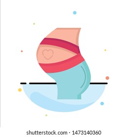 Belt, Safety, Pregnancy, Pregnant, women Flat Color Icon Vector