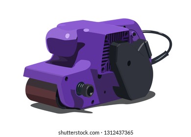 belt sander realistic vector illustration isolated