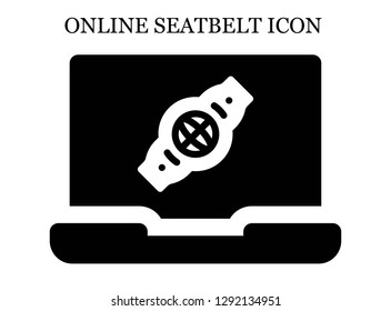 Belt search icon. Editable Belt search icon for web or mobile.