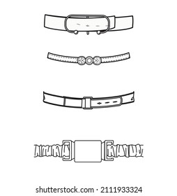 BELT SET 3 ILLUSTRATOR VECTOR ADOBE