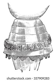 Belt side arms, vintage engraved illustration. Industrial encyclopedia E.-O. Lami - 1875.
