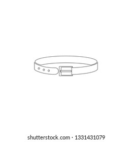 belt. simple flat vector icon illustration. outline line symbol - editable stroke