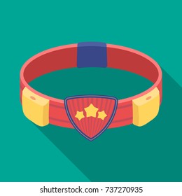 Belt, single icon in flat style.Belt, vector symbol stock illustration web.