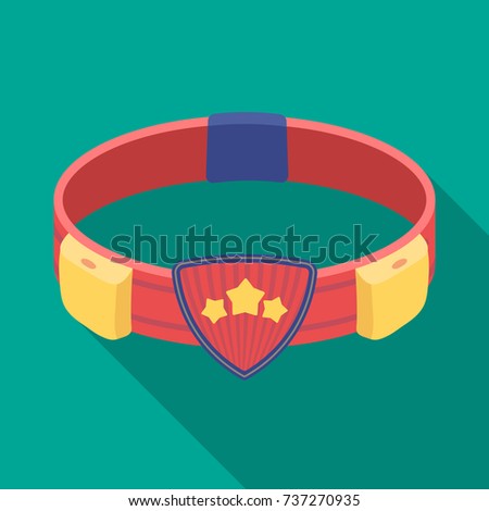 Belt, single icon in flat style.Belt, vector symbol stock illustration web.