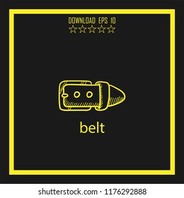 belt sketch vector icon