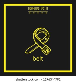 belt  sketch vector icon