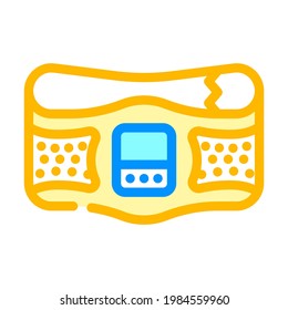 belt stimulator color icon vector. belt stimulator sign. isolated symbol illustration