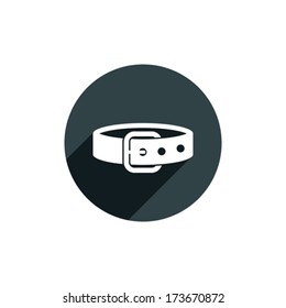 Belt vector icon isolated.