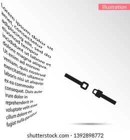 Belt Vector icon . Lorem Ipsum Illustration design