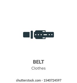 Belt vector icon on white background. Flat vector belt icon symbol sign from modern clothes collection for mobile concept and web apps design.