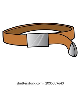 belt vector illustration,isolated on white background,top view