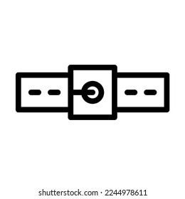 Diseño de iconos de la línea del vector del cinturón