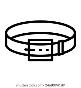 Diseño de iconos de línea de Vector de cinturón