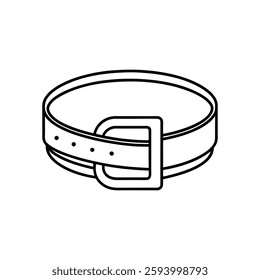 Belt vector silhouette  with while Background art