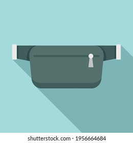 Belt Waist Bag Icon. Flat Illustration Of Belt Waist Bag Vector Icon For Web Design