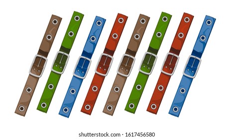 belts set. clothing accessory for women and men. fashion and look