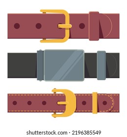 Belts Vector Cartoon Set Isolated On Stock Vector (Royalty Free ...