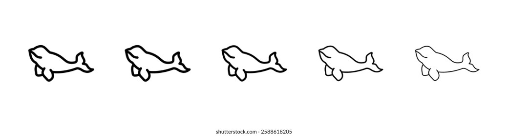 Beluga icon Vector logo sign