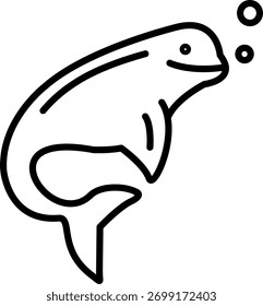Beluga Line vector Icon Design