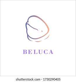 beluga minimal logo , symbol , icon , vector.