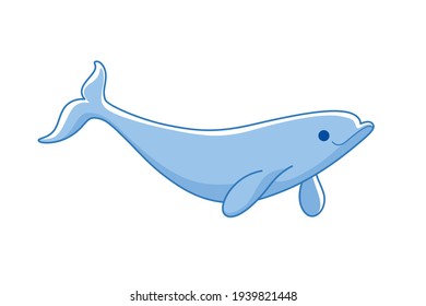 Beluga Whale Cute Character Children Vector Stock Vector (Royalty Free ...