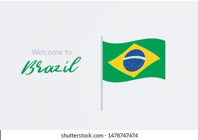 Bem vindo ao Brasil (welcome to Brazil in portuguese) vector illustration banner