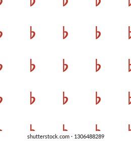 bemol icon pattern seamless white background. Editable filled bemol icon. bemol icon pattern for web and mobile.