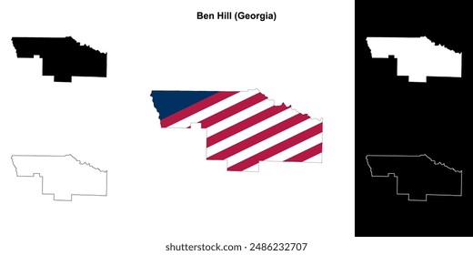 Ben Hill County (Georgia) outline map set