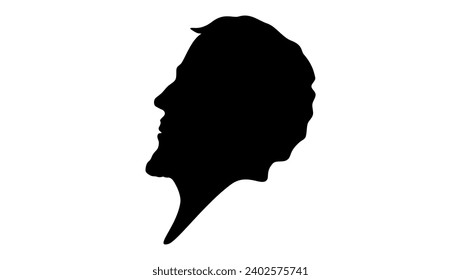 Ben Jonson, black isolated silhouette