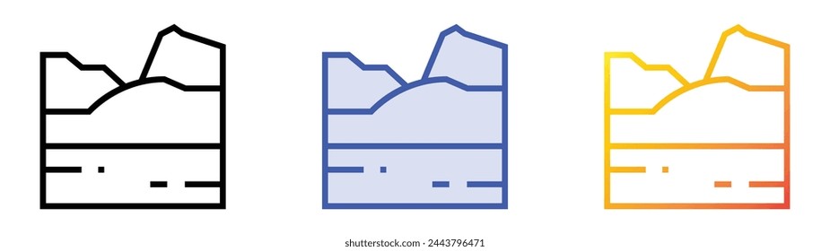 ben nevis icon. Linear, Blue Fill and Gradient Style Design Isolated On White Background