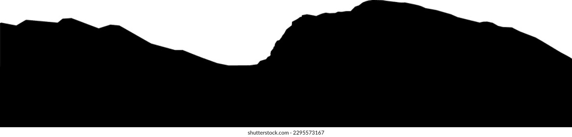 Ben nevis scotland vector silhouette