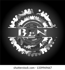 Ben on grey camo pattern