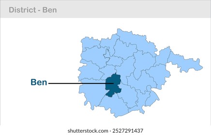 Mapa do sub-distrito de Ben, Distrito de Nalanda, Estado de Bihar, República da Índia, Governo de Bihar, Território indiano, Índia Oriental, política, aldeia, turismo