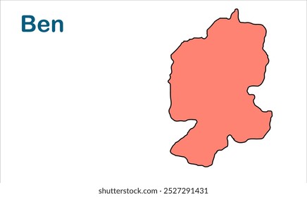 Mapa da subdivisão de Ben, Distrito de Nalanda, Estado de Bihar, República da Índia, Governo de Bihar, Território indiano, Índia Oriental, política, aldeia, turismo