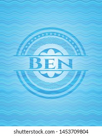 Ben water representation badge background. Vector Illustration. Detailed.