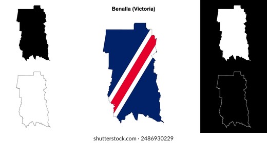 Benalla (Victoria) Outline-Kartenset