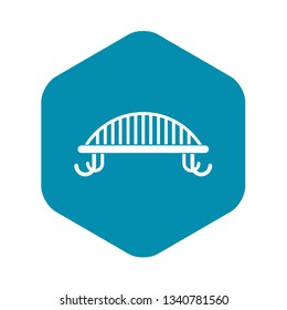 Bench with backrest icon in simple style. Seat symbol isolated vector illustration