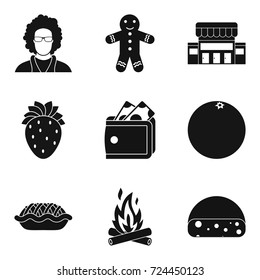 Bench bakery icons set. Simple set of 9 bench bakery vector icons for web isolated on white background