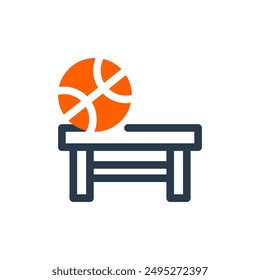 Bench of Basketball Vector Icon