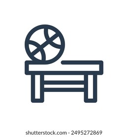 Bench of Basketball Vector Icon