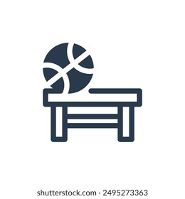 Bench of Basketball Vector Icon