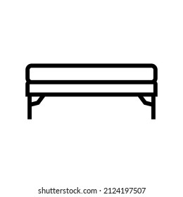 bench bedroom line icon vector. bench bedroom sign. isolated contour symbol black illustration