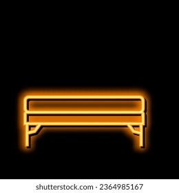 bench bedroom neon light sign vector. bench bedroom illustration