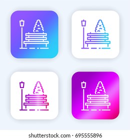 Bench bright purple and blue gradient app icon