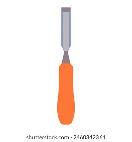 Bench Chisel for Precision Wood Carving in Workshop, Flat Vector Illustration Design